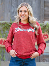 Load image into Gallery viewer, Cheerful on Sparkly Glitter Sweatshirt
