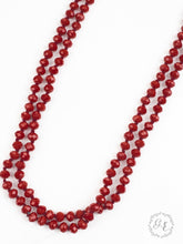 Load image into Gallery viewer, The Essential 60&quot; Double Wrap Beaded Necklace, Crimson 8mm
