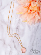 Load image into Gallery viewer, PRECIOUS TREASURE ROSE GOLD CRYSTAL PENDANT GOLD NECKLACE
