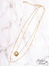 Load image into Gallery viewer, GALA EVENING GOLD CRYSTAL PENDANT GOLD LAYERED NECKLACE

