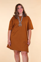 Load image into Gallery viewer, Rust T-shirt Dress
