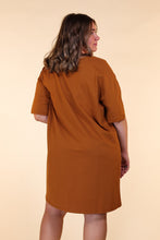 Load image into Gallery viewer, Rust T-shirt Dress
