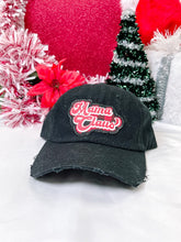 Load image into Gallery viewer, Mama Claus Patch On Black Distressed Hat
