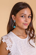 Load image into Gallery viewer, Glamour Silver Western Hoop Earrings
