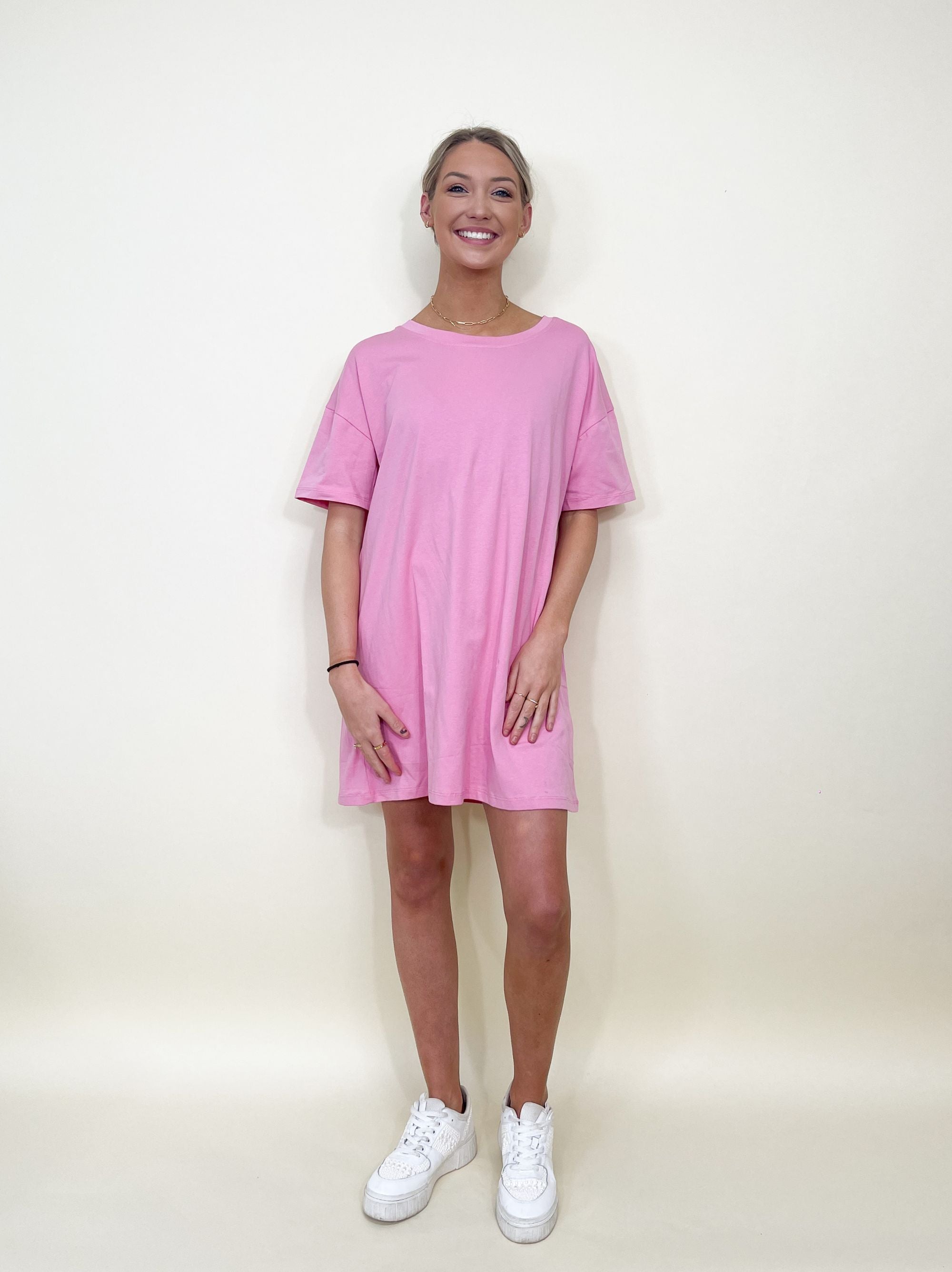 Pink T-Shirt Dress