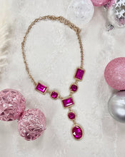Load image into Gallery viewer, Go Time Fuchsia Stone Necklace
