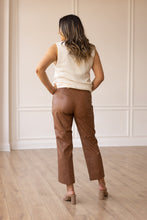 Load image into Gallery viewer, Always Edgy Brown Snake Print Leather Pants
