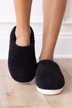 Load image into Gallery viewer, Plushy Bliss Black Slippers
