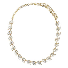 Load image into Gallery viewer, Gold Crystal Leaf Necklace
