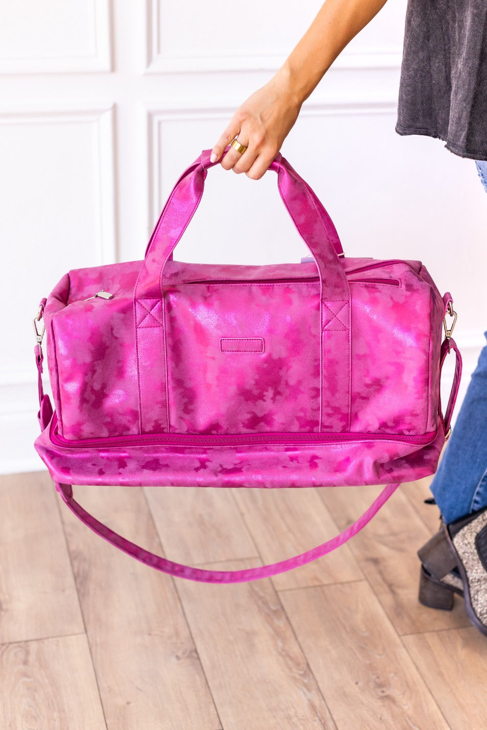 The Ashley Hot Pink Duffle Bag