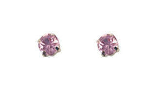 Pink Crystal Stud Earrings