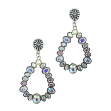 Load image into Gallery viewer, Glowing and Perfection Silver Earrings with AB Crystals
