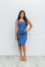 Load image into Gallery viewer, Blue Wrap Dress

