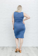 Load image into Gallery viewer, Blue Wrap Dress
