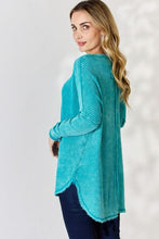 Load image into Gallery viewer, Zenana Oversized Washed Waffle Long Sleeve Top
