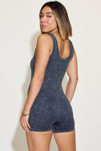 Load image into Gallery viewer, Zenana Ribbed Washed Round Neck Sleeveless Romper
