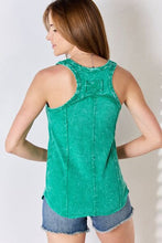 Load image into Gallery viewer, Zenana Washed Racerback V-Neck Tank
