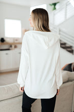 Load image into Gallery viewer, Happier Now Henley Hoodie in Ivory
