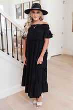 Load image into Gallery viewer, Olivia Tiered Maxi Dress in Black

