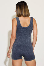 Load image into Gallery viewer, Zenana Ribbed Washed Round Neck Sleeveless Romper
