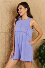 Load image into Gallery viewer, HEYSON On The Move Full Size Reverse Stitch Washed Tank Mini Dress

